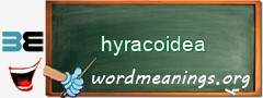 WordMeaning blackboard for hyracoidea